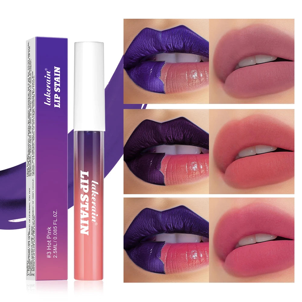 Long-Lasting Waterproof Pink Lip Tint - Transfer-Proof Peel-Off Lip Stain