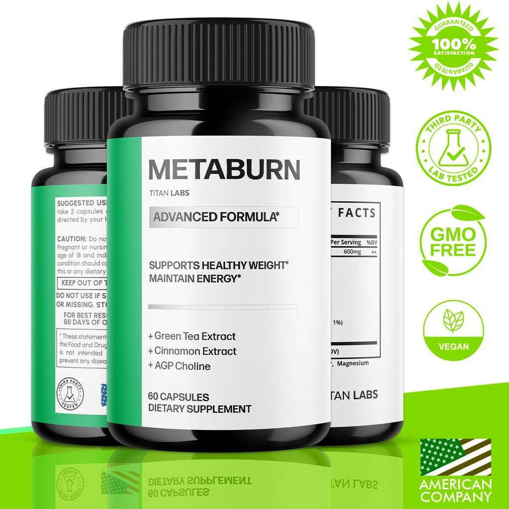(1 Pack) Metaburn Advanced Energy & Fitness Support Supplement Meta Burn 60 Caps