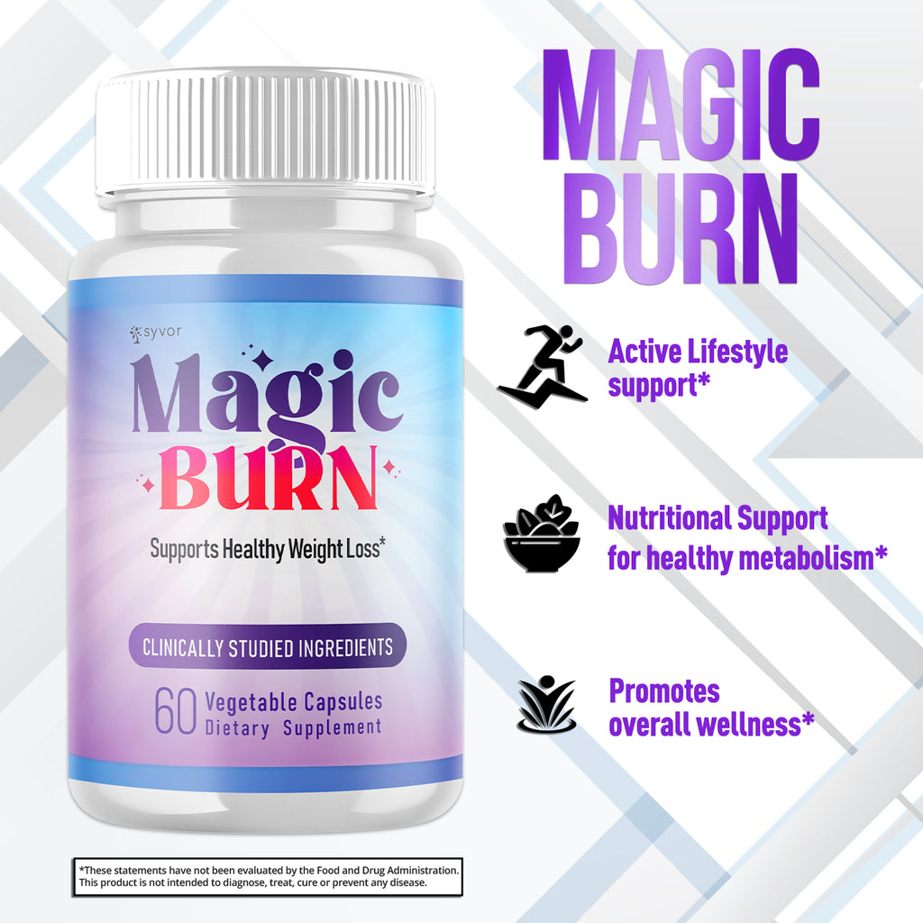(5 Pack) Magic Burn Advanced Energy & Fitness Supplement Magicburn 300 Capsules