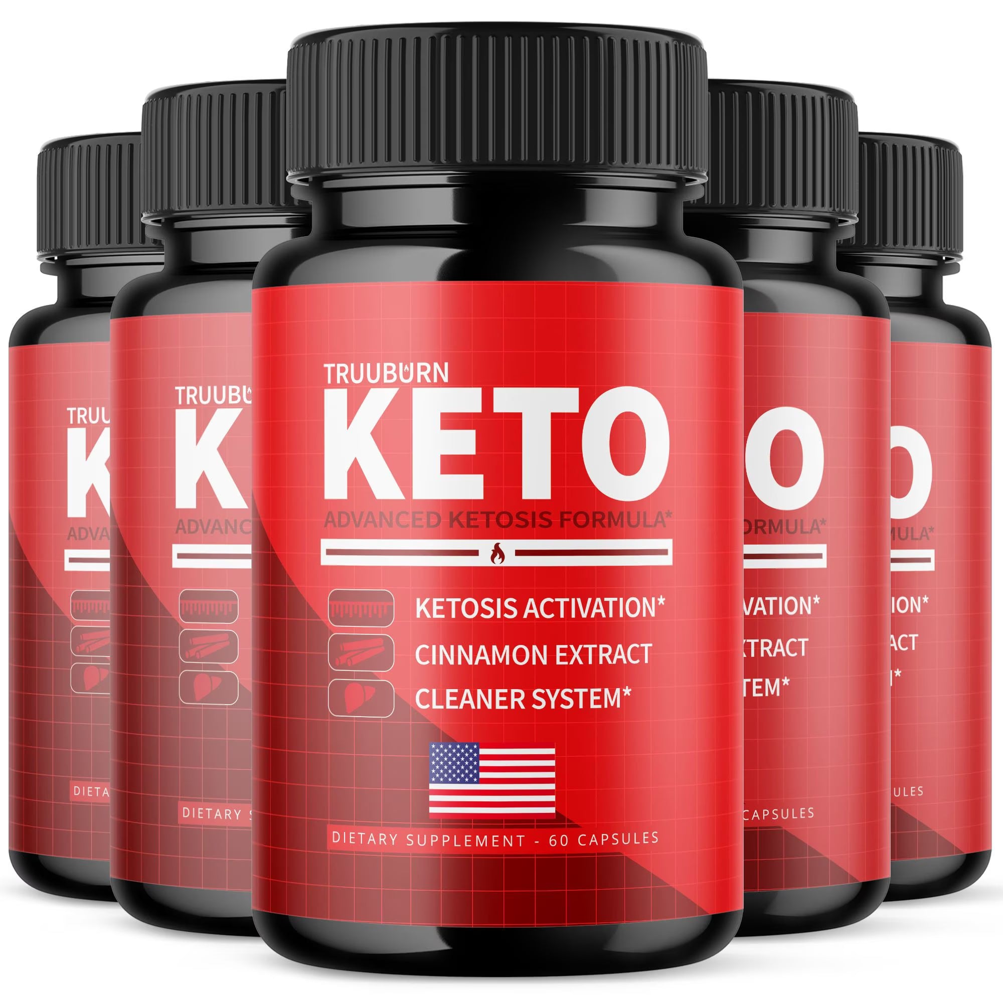 (5 Pack) Truuburn Keto Diet Pills with Truuburn Keto Advanced Formula True Burn Tablets for Appetite Control & Suppressants (300 Capsules)
