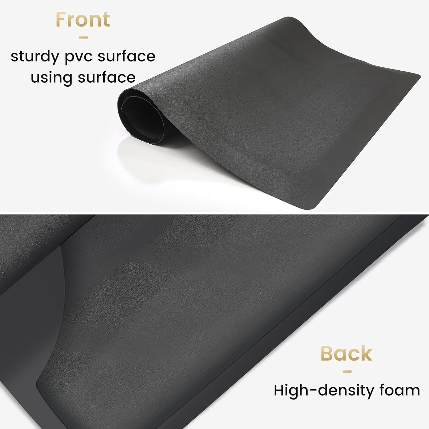 Salon Mats for Hairstylist Standing 35.8"X27.9" Barber Shop Salon Floor Chair Mat - Black Square Anti-Fatigue Salon Floor Mat -1/2" Thick Comfort Hair Cutting Hairdressing Equipment