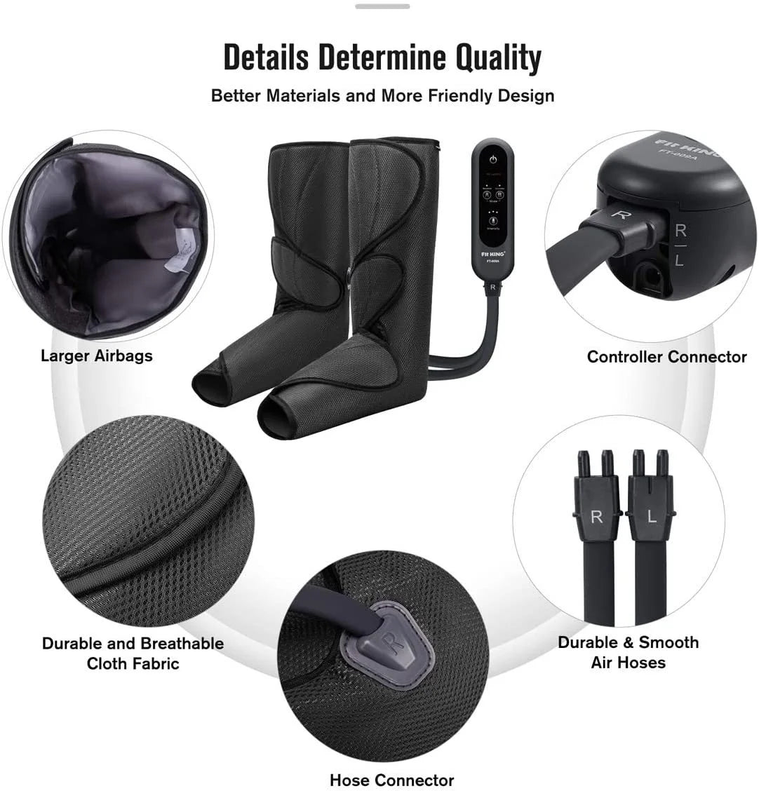 Leg Massager for Circulation, Leg and Foot Compression Massager with 3 Intensities 2 Modes 2 Extensions FSA/HSA Eligible