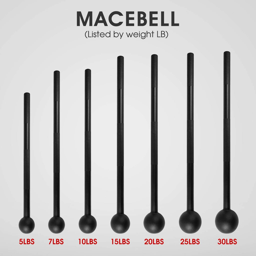 Steel Mace Bell for Enhanced Strength Training - Versatile Full Body Workouts for Muscles, Shoulders, Grips, and Forearms - Available in 5 to 30 LB Options for All Fitness Levels