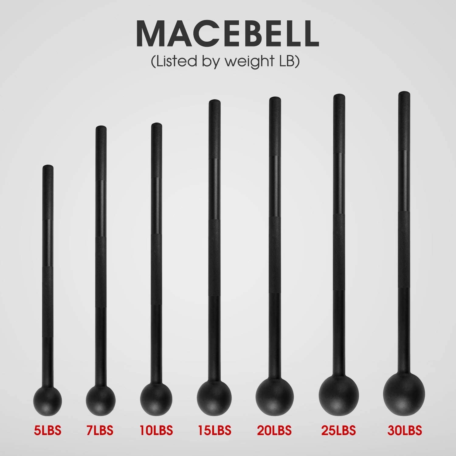 Steel Mace Bell for Enhanced Strength Training - Versatile Full Body Workouts for Muscles, Shoulders, Grips, and Forearms - Available in 5 to 30 LB Options for All Fitness Levels
