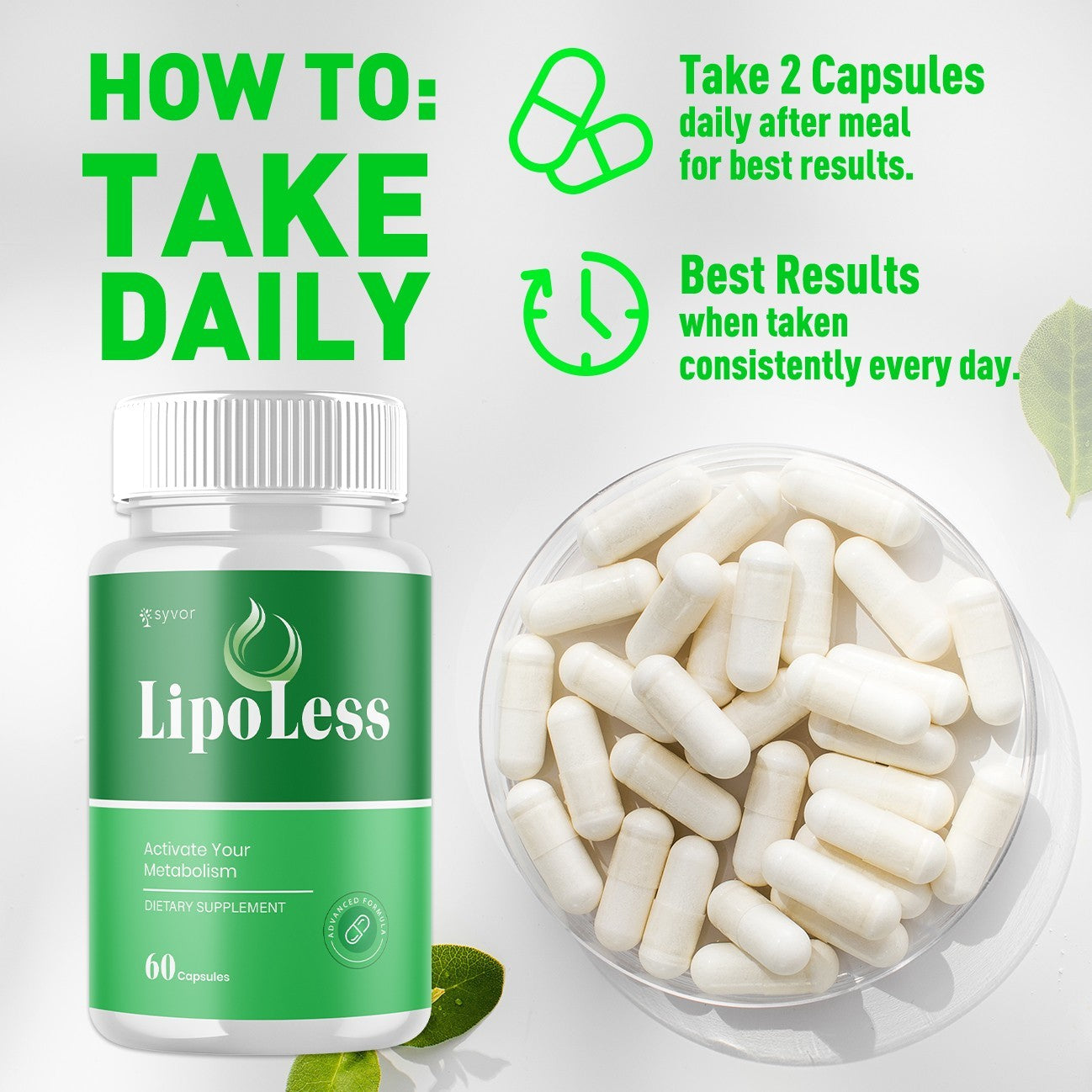 (1 Pack) Lipo Less Advanced Energy & Fitness Supplement Lipoless 60 Capsules