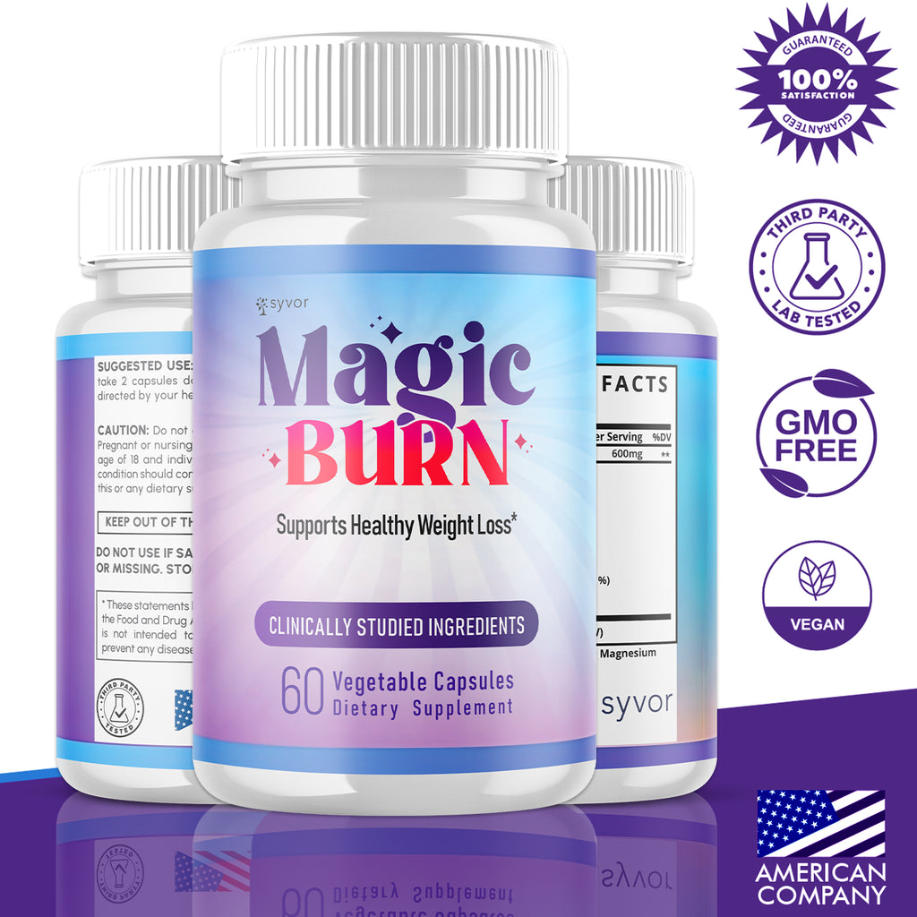 (3 Pack) Magic Burn Advanced Energy & Fitness Supplement Magicburn 180 Capsules