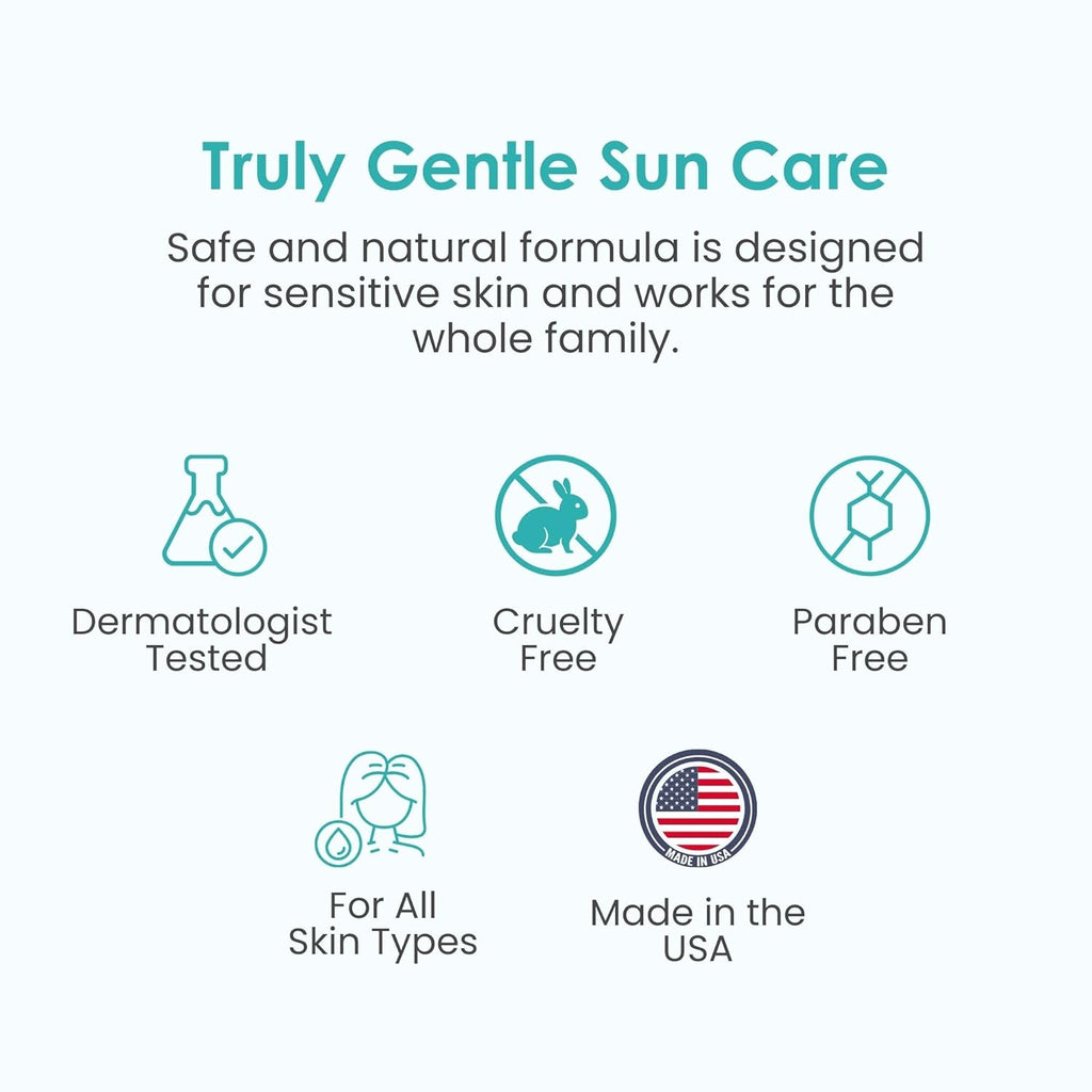 Mineral Sunscreen SPF 50 for Children and Infants - Non-Toxic Zinc Oxide Formula for Sensitive Skin, Unscented, FSA Eligible, Travel Size 3.4 Oz