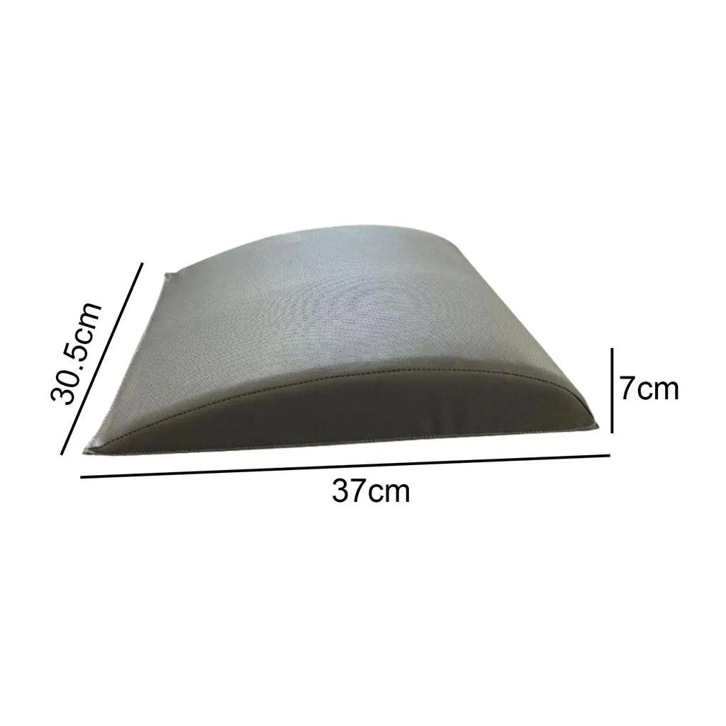 PU Leather Padded Abdominal Exercise Mat with Curved Back Support for Core Training