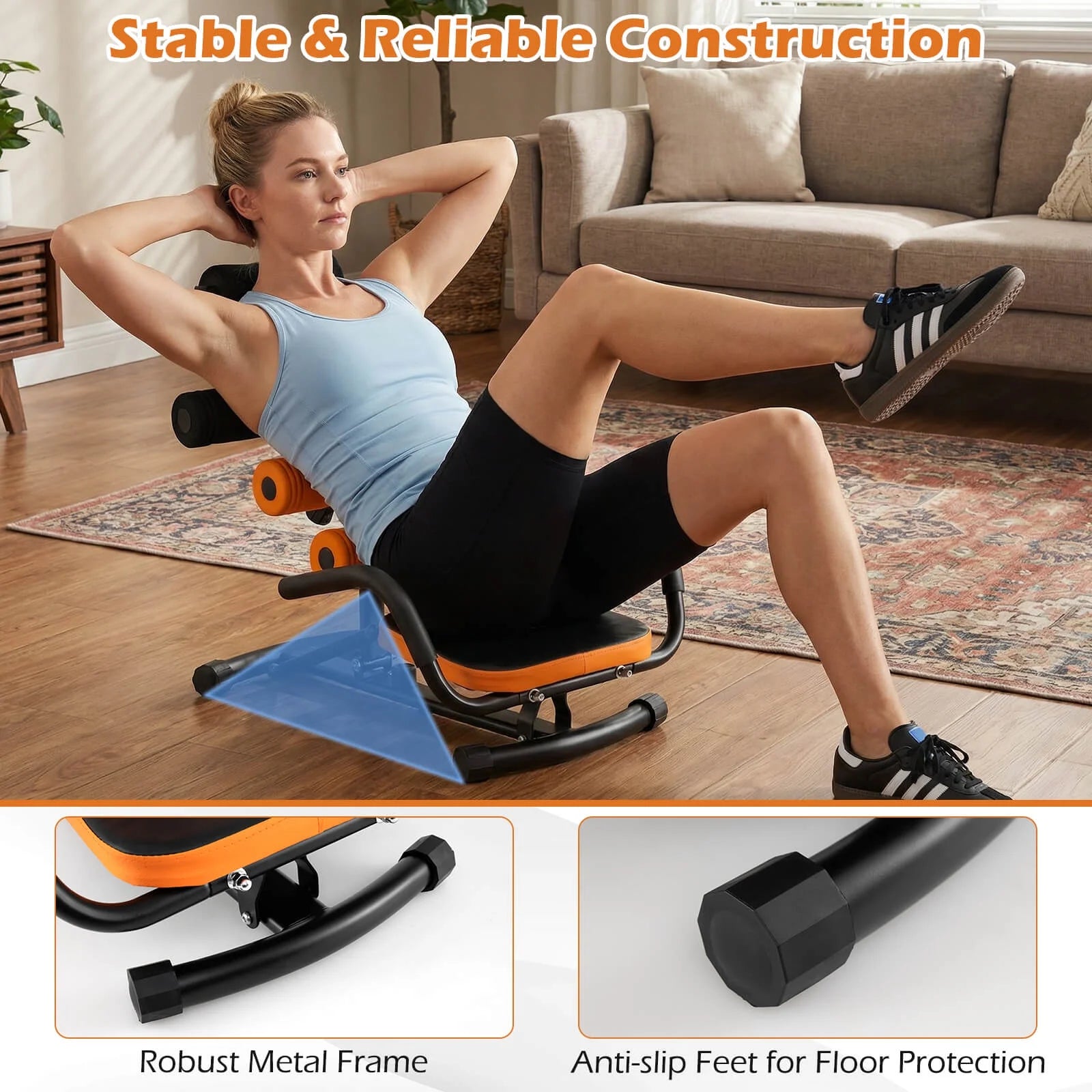 Core Ab Trainer Bench - Professional Abdominal Workout Equipment for Gym and Fitness