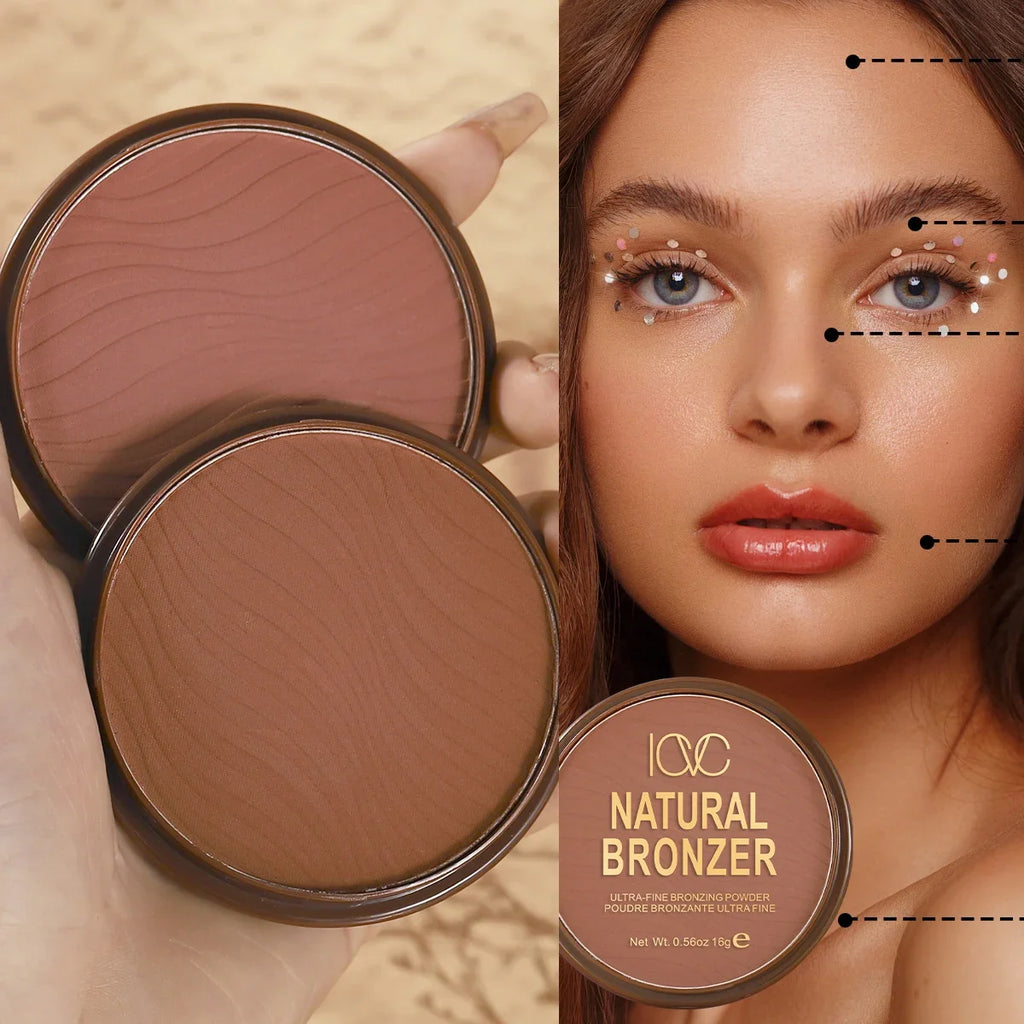 Matte Bronzer and Contour Palette for Dark Skin - Natural Profile Powder and Concealer for Flawless Makeup Setting