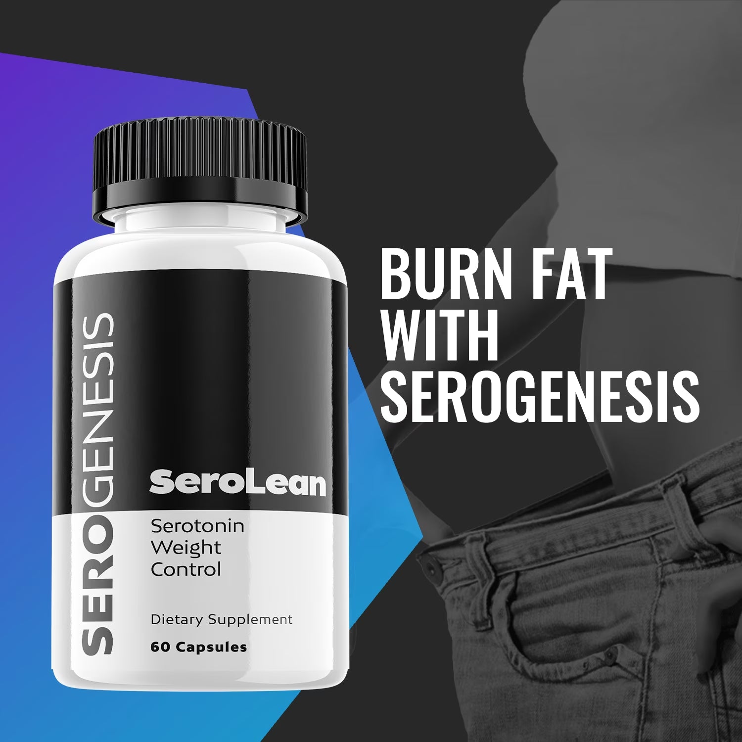 Serogenesis Serolean Keto Weight Loss Formula - 5 Pack Dietary Supplements for Enhanced Energy, Focus, and Metabolism - Advanced Raspberry Ketones Fat Burn - 300 Capsules