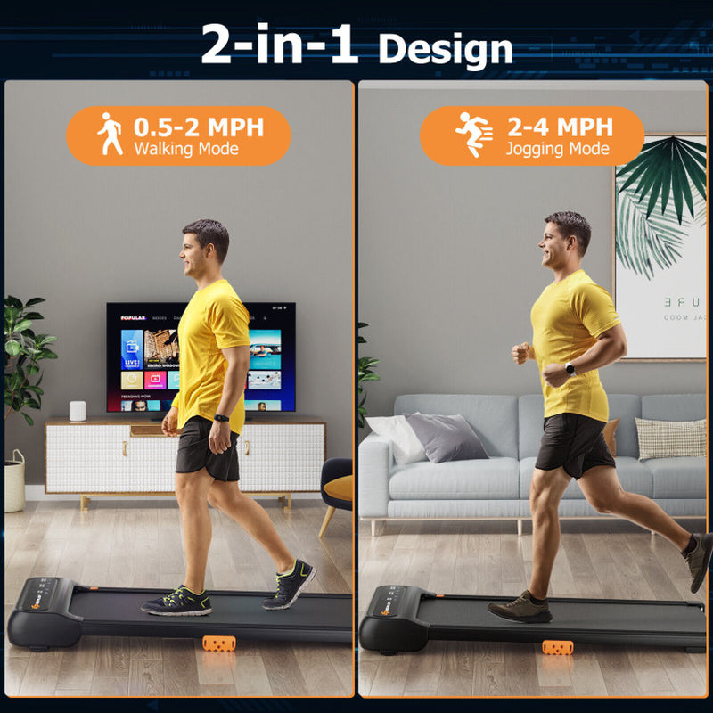 Under-Desk Walking Pad Treadmill for Home and Office with Remote Control Features