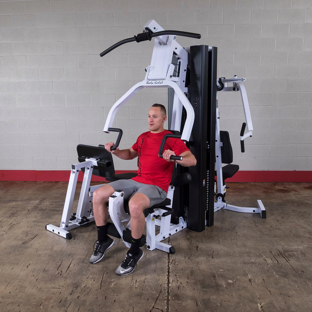 Body-Solid EXM3000LPS Commercial Double Stack Gym - Three-Station Fitness System