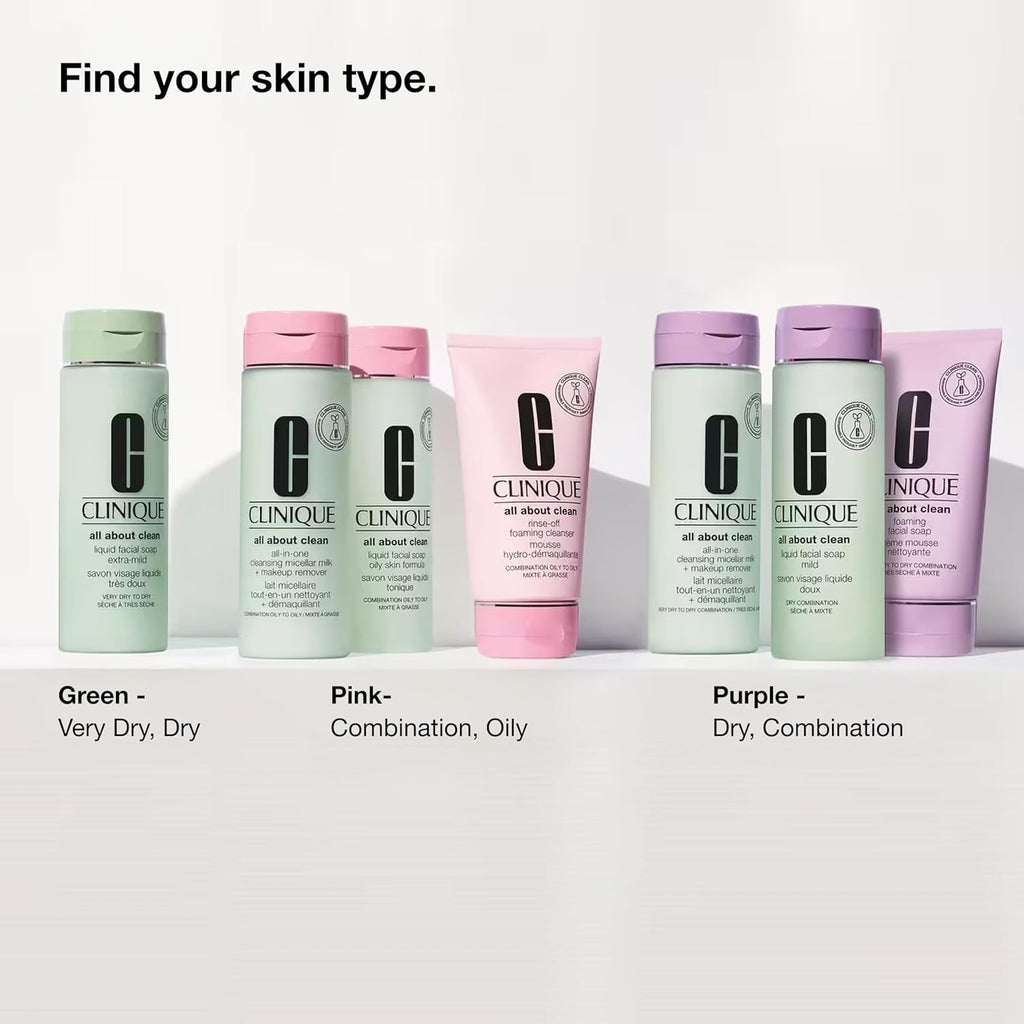 Clean Liquid Facial Soap Mild - Gentle Cleanser for Dry Combination Skin - Type 2 Face Wash - Step 1 in 3-Step Skincare Routine