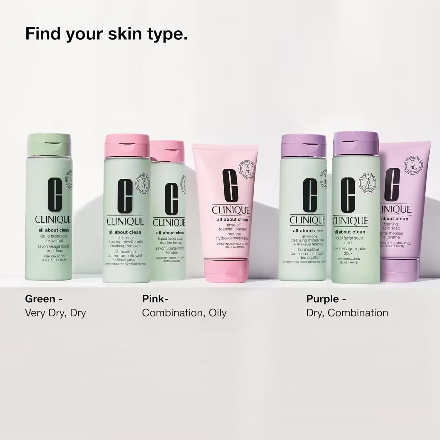 Clean Liquid Facial Soap Mild - Gentle Cleanser for Dry Combination Skin - Type 2 Face Wash - Step 1 in 3-Step Skincare Routine