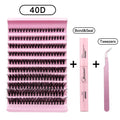 Professional DIY Lash Extension Kit: Thick, Fluffy Individual Lashes with Adhesive Bond, Sealant, Glue Remover, and Applicator