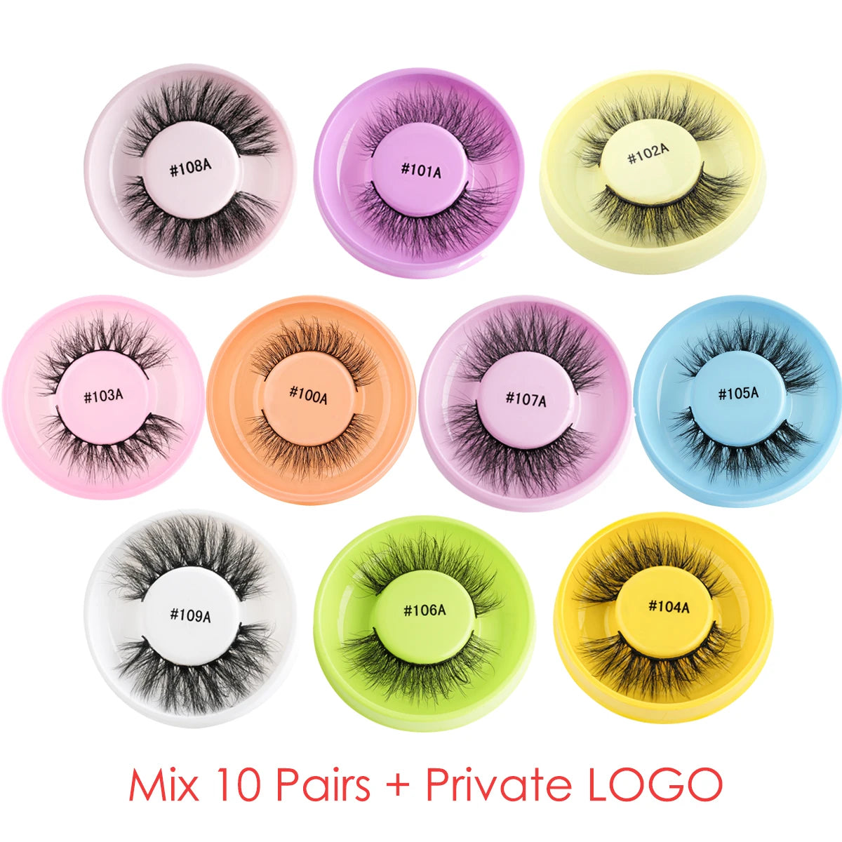 Wholesale 3D Mink Eyelashes Set - Natural Thick False Lashes in Bulk (4/10/20/50/100 PCS)
