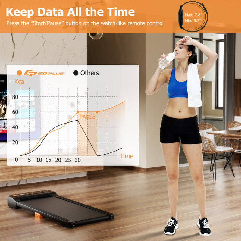 Under-Desk Walking Pad Treadmill for Home and Office with Remote Control Features
