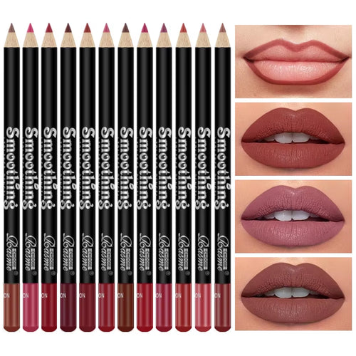 12-Piece Long-Lasting Lipstick Collection with Professional Lip Liner Pencil and Matte Lip Gloss - Ideal for Valentine's Day Gifts for Women
