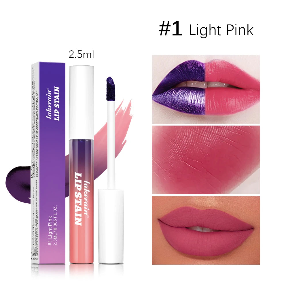 Long-Lasting Waterproof Pink Lip Tint - Transfer-Proof Peel-Off Lip Stain