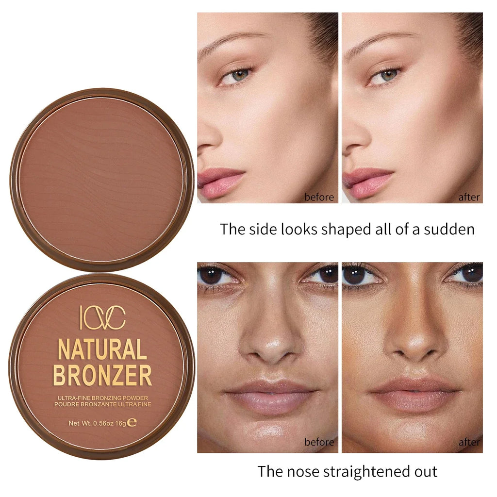 Matte Bronzer and Contour Palette for Dark Skin - Natural Profile Powder and Concealer for Flawless Makeup Setting