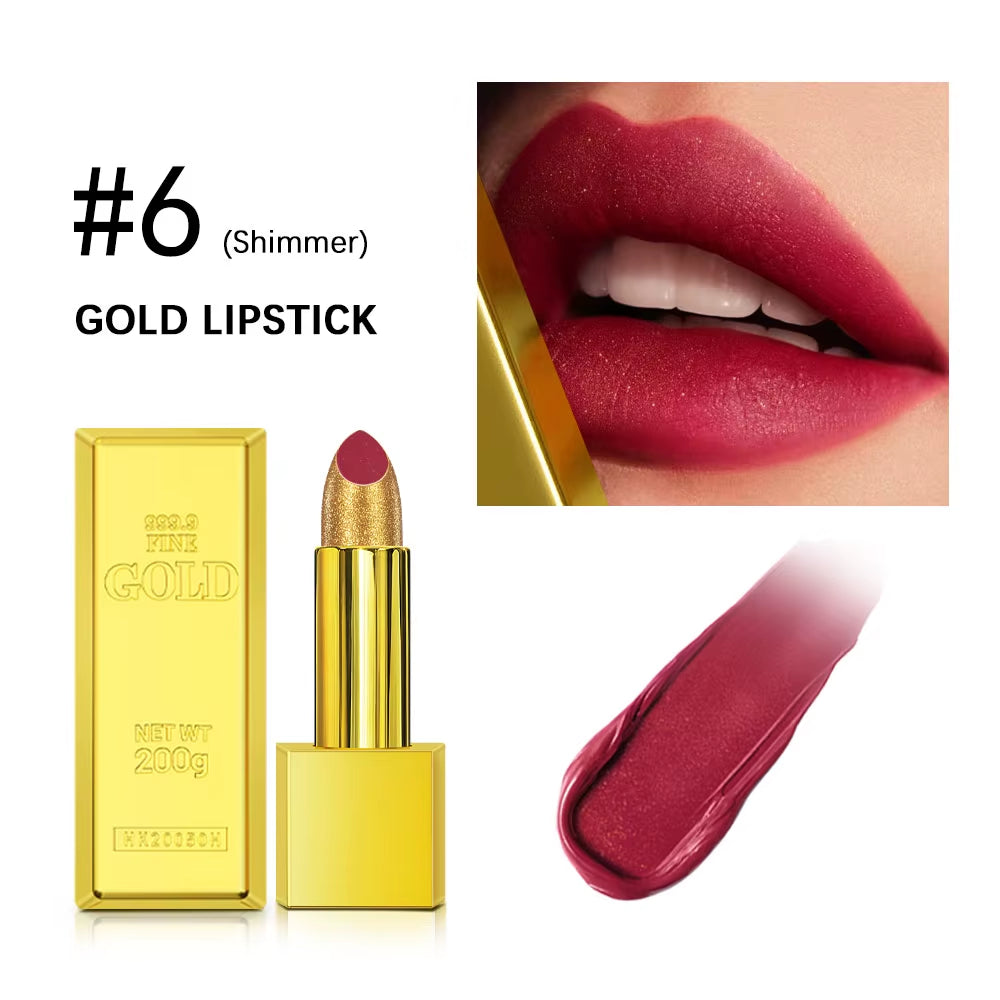 Glitter Infused Moisturizing Lipstick Set - Long Lasting Velvet Matte and Shiny Lip Gloss Collection
