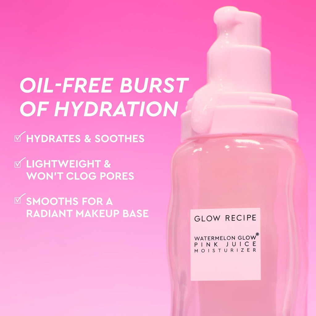 Pink Juice Water Gel Moisturizer - Korean Oil-Free Hydrating Hyaluronic Acid Formula for Oily Skin, Non-Comedogenic, Long-Lasting (50ml)