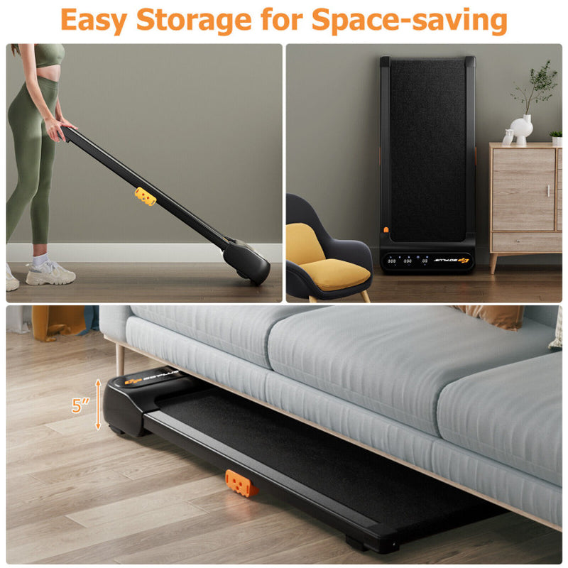 Under-Desk Walking Pad Treadmill for Home and Office with Remote Control Features