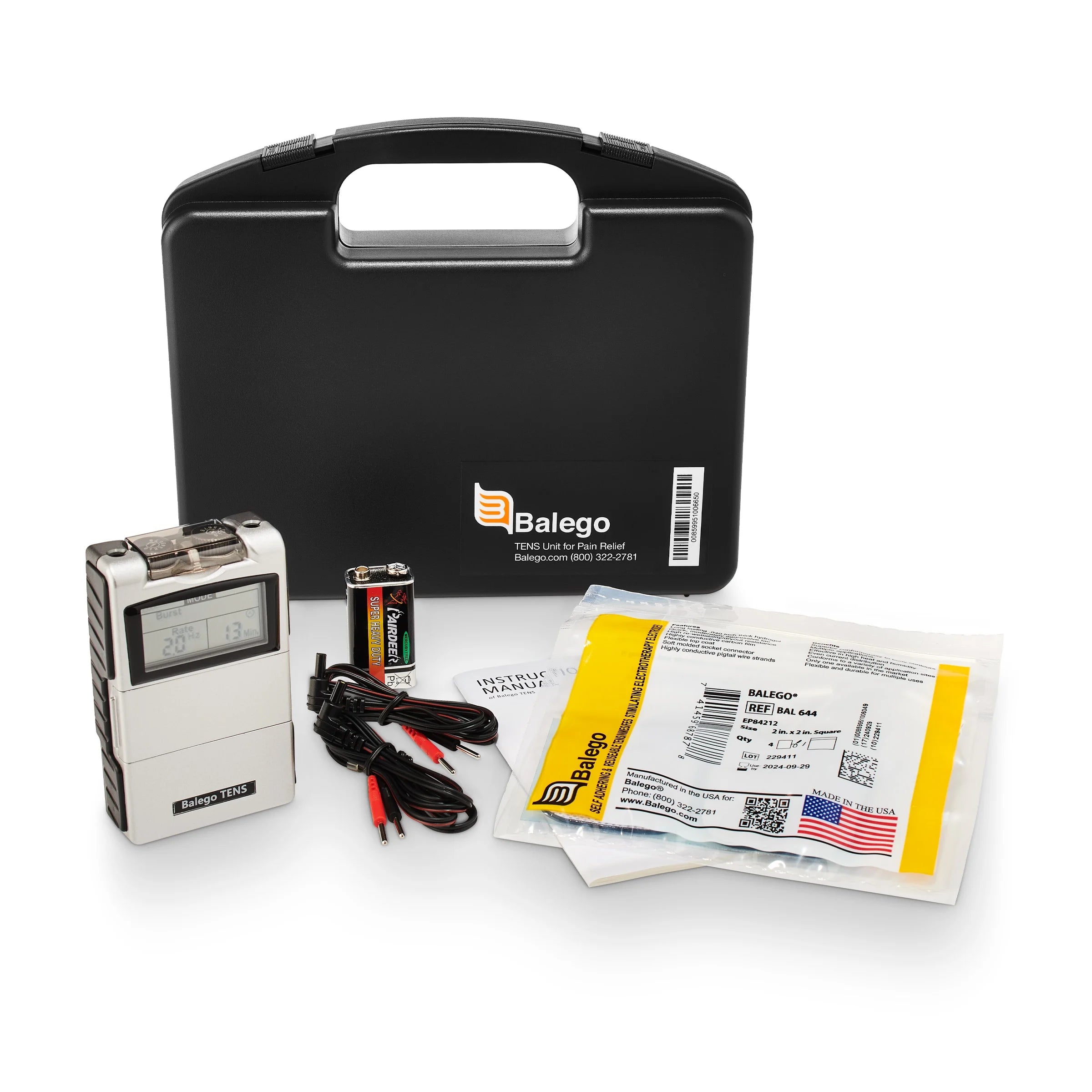 TENS Digital 100Ma Edition with Kit and 5 Therapy Modes for Pain Relief