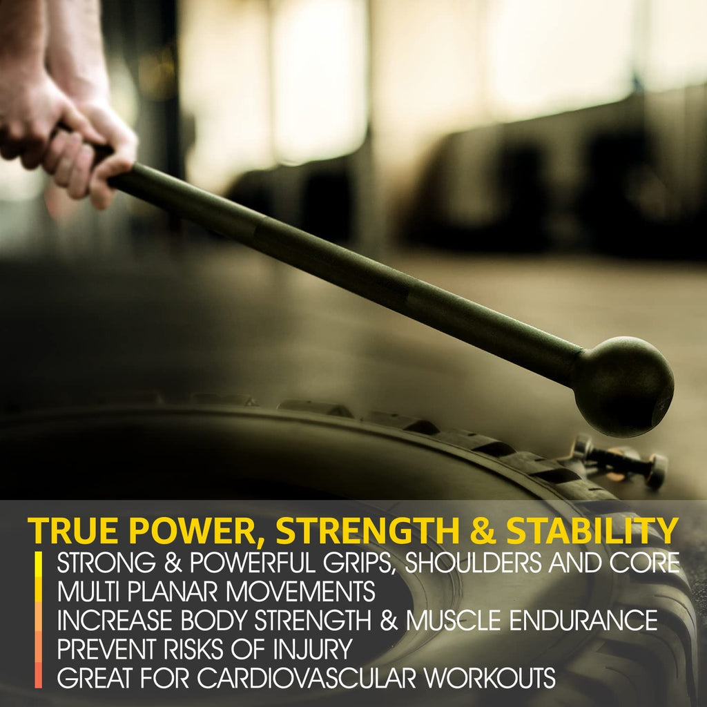 Steel Mace Bell for Enhanced Strength Training - Versatile Full Body Workouts for Muscles, Shoulders, Grips, and Forearms - Available in 5 to 30 LB Options for All Fitness Levels