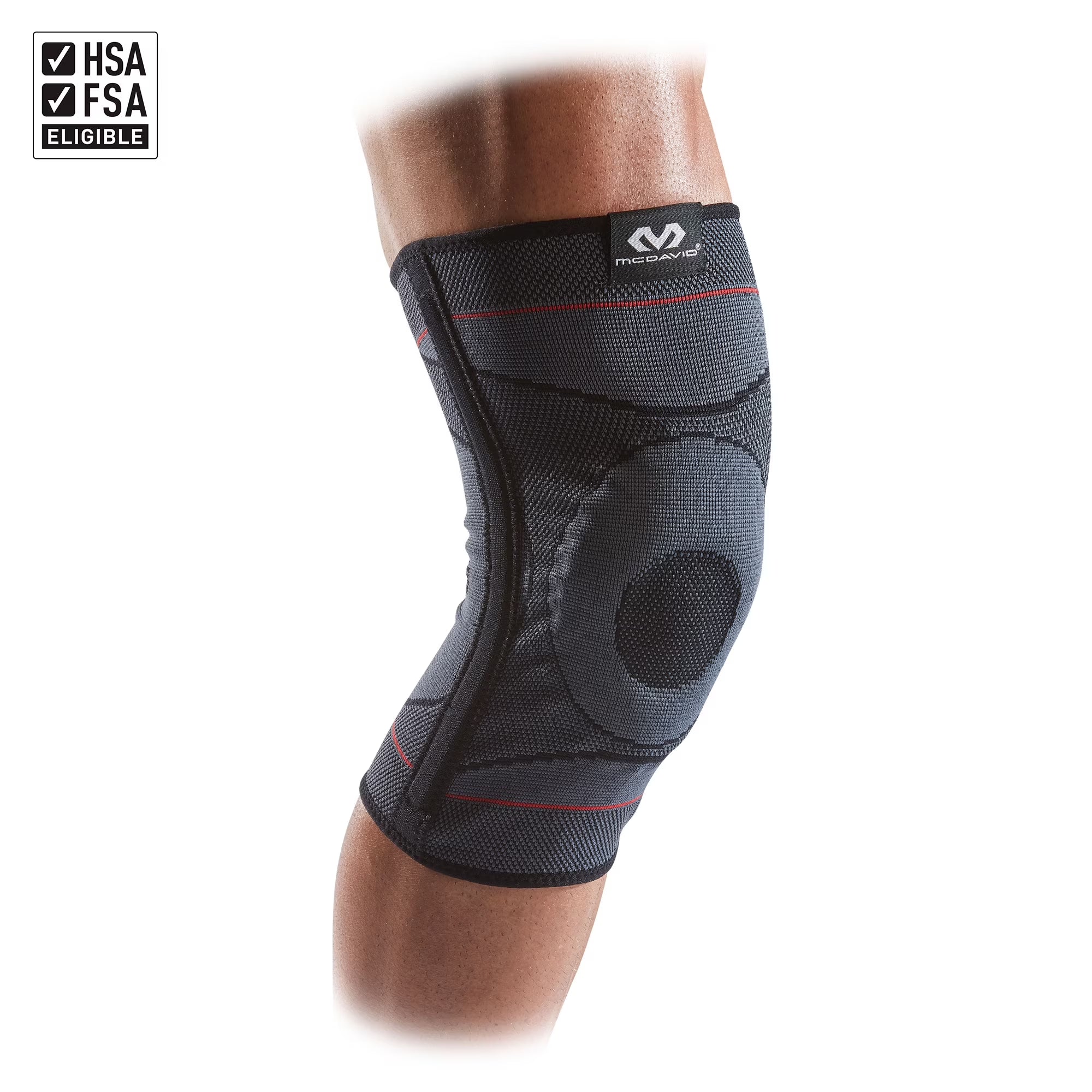 Knee Compression Knit Sleeve W/ Gel Buttress and Stays, S/M