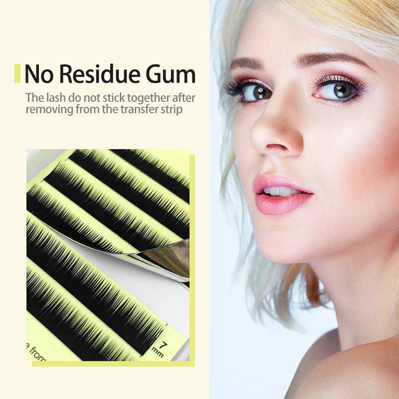 Individual Natural Soft Bottom Eyelash Extensions - J Curl 5-8 Mix Synthetic Mink Lower Lashes for Makeup Application