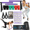 Portable Pilates Bar Kit with Resistance Bands - Complete Home Gym System for Full-Body Workouts - Includes Fitness Poster and Instructional Video