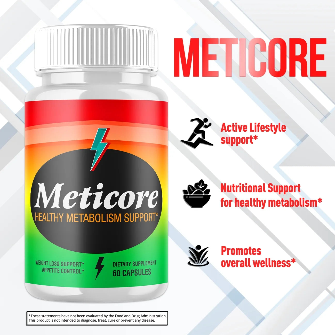 Meticore - Pills for Weight Loss - Energy Boosting Dietary Supplements for Weight Management and Metabolism - Advanced Ketogenic Ketones - 60 Capsules (1 Pack)