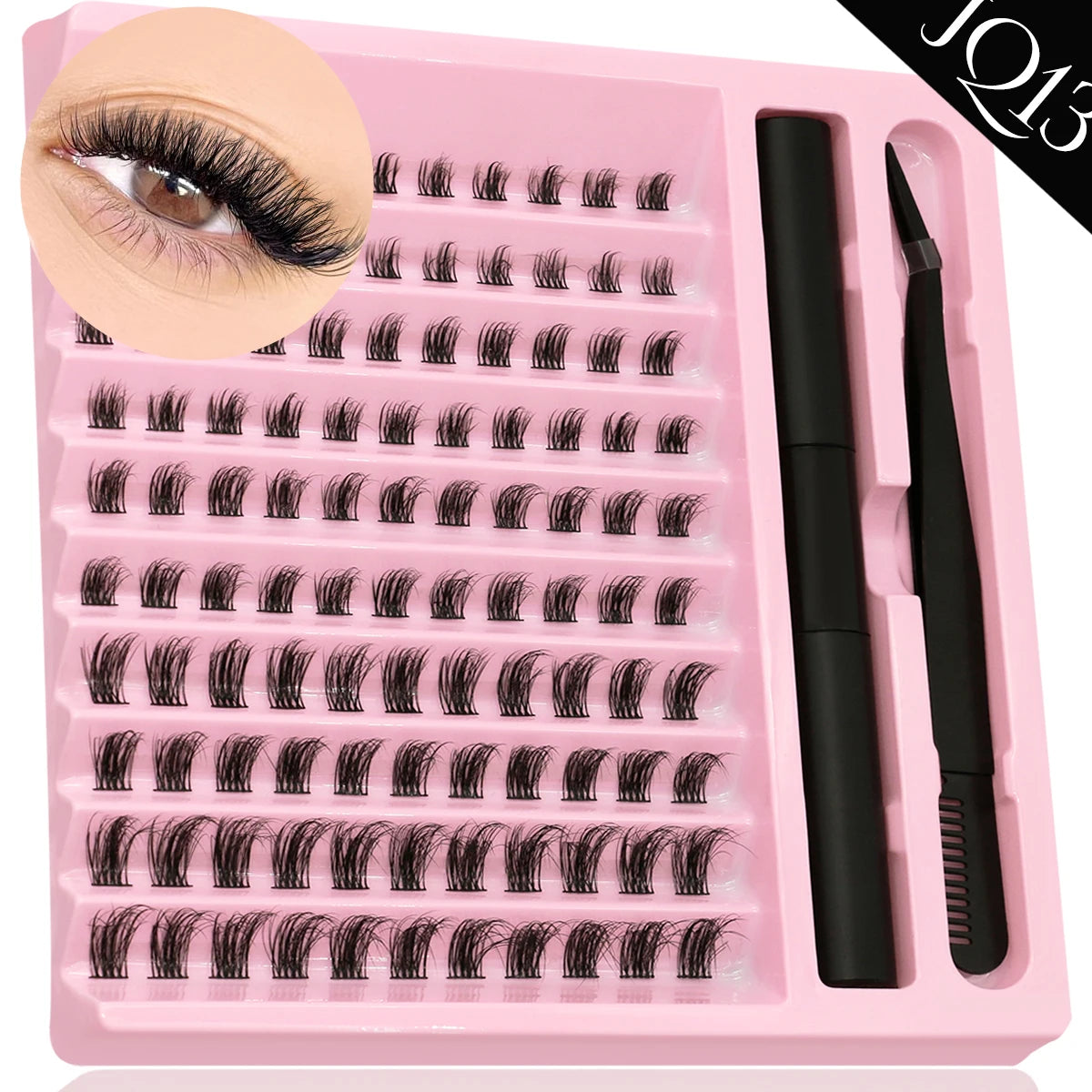 DIY Individual Lash Cluster Kit with Bond and Seal for Eyelash Extensions