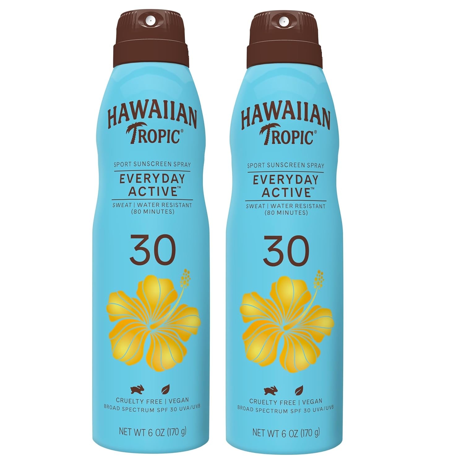 Everyday Active Clear Spray Sunscreen SPF 30 - Oxybenzone Free, 6 oz Twin Pack