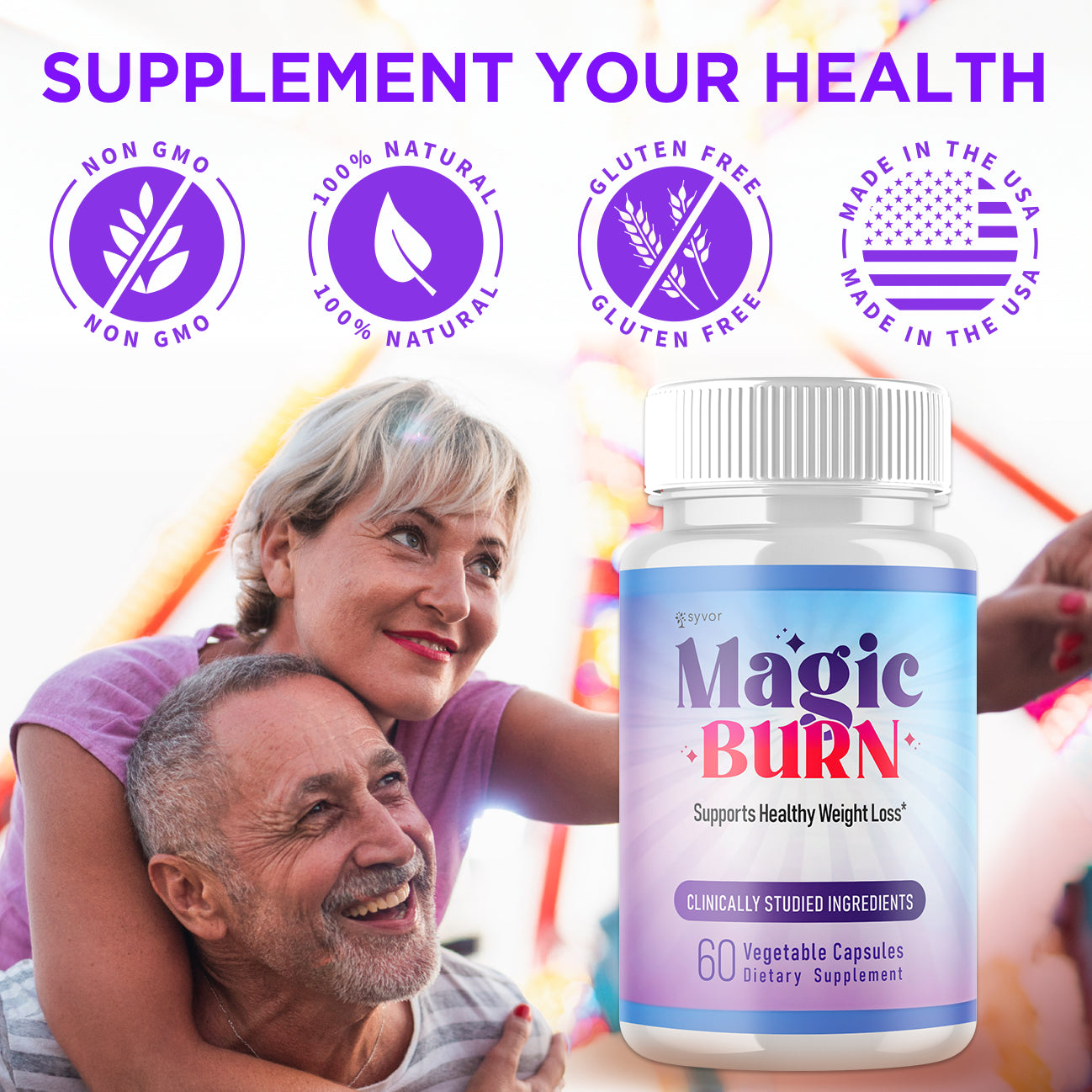 (2 Pack) Magic Burn Advanced Energy & Fitness Supplement Magicburn 120 Capsules