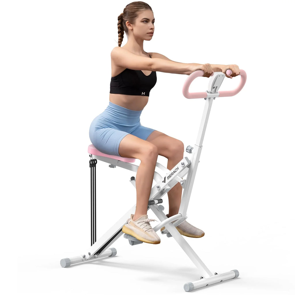 Foldable Squat Assist Trainer for Enhanced Glute and Quad Development with Adjustable Resistance Bands
