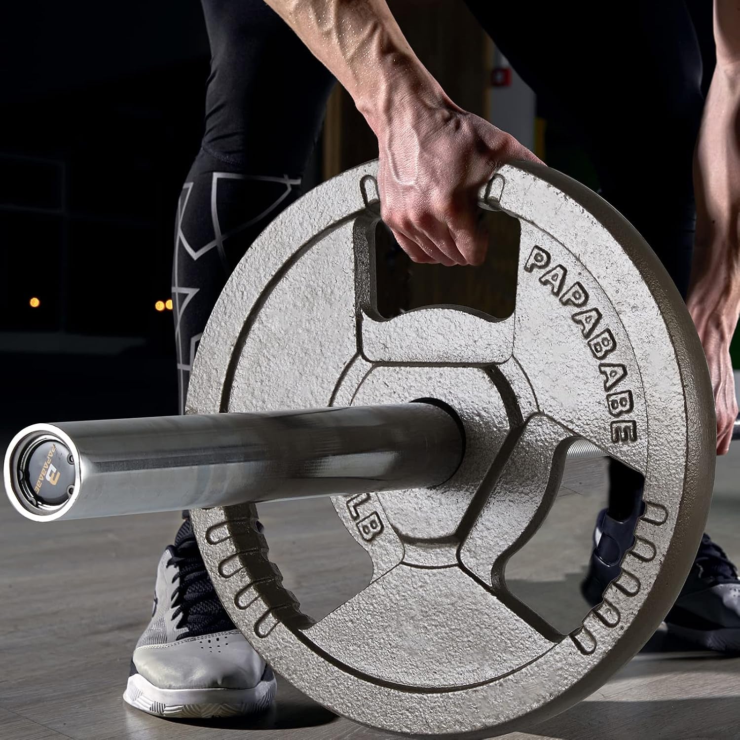 Olympic Grip Weight Plates - 2-Inch Sets for Strength Training and Weightlifting (Single 45 LB)