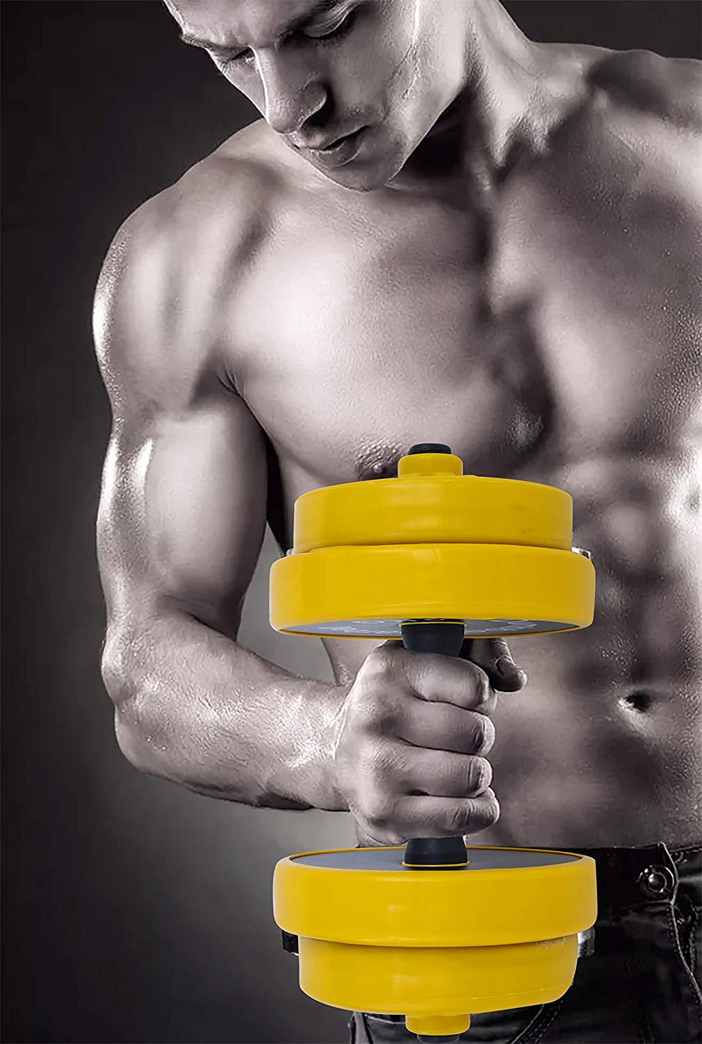 Professional Adjustable Weight Training Set: Versatile 3-in-1 Solution with Dumbbells, Kettlebells, and Barbell Weights (20-70LB) - Non-Slip Design