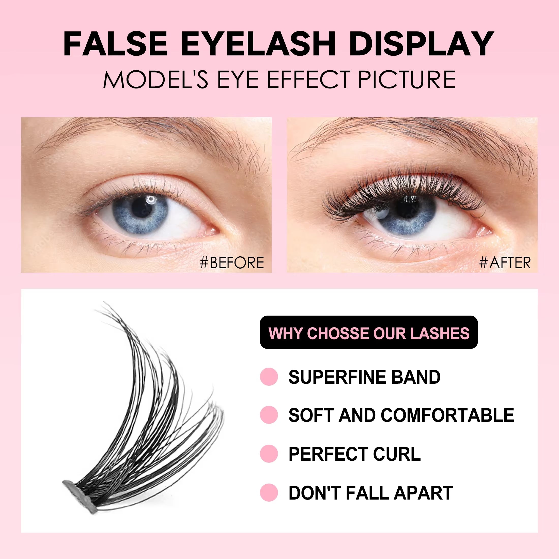 Professional DIY Eyelash Extension Kit - 200 PCS Cluster Lashes with Bonding and Sealing Tools for Optimal Application