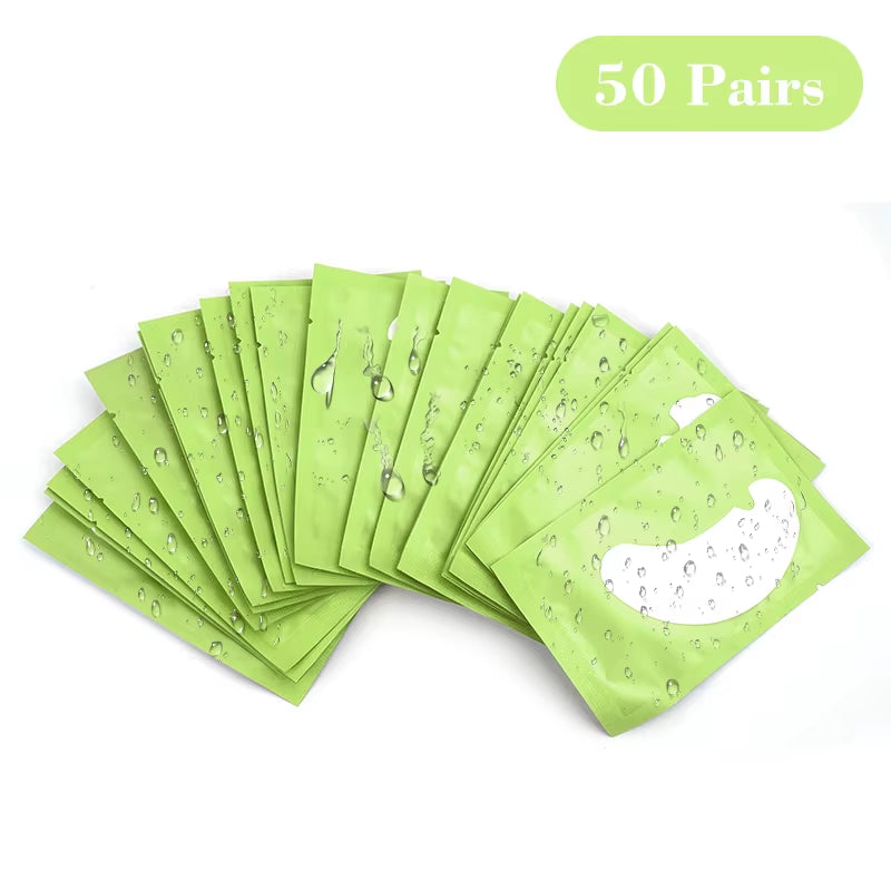 100 Pairs of Hydrogel Grafting Eyelash Stickers - Gentle and Non-Irritating Lashes Extension Supplies for Makeup Application