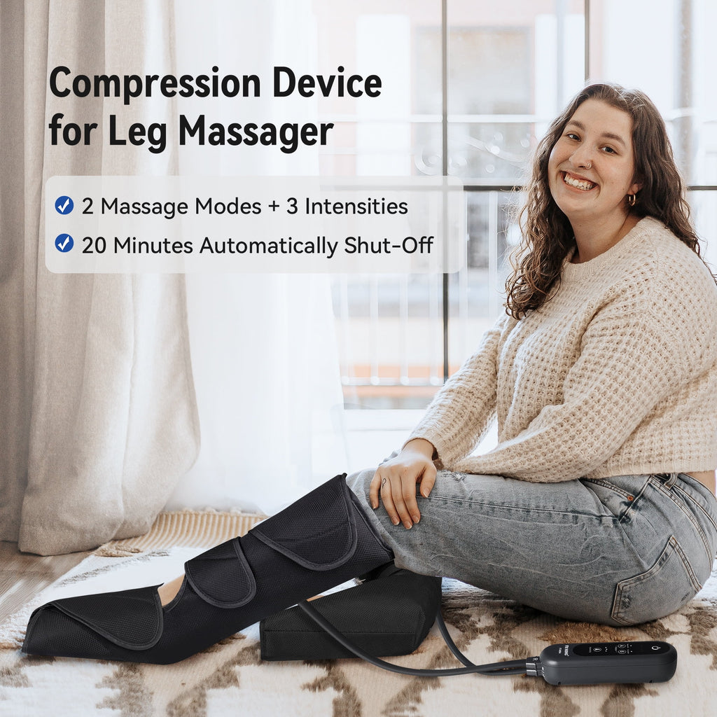 Leg Massager for Circulation, Leg and Foot Compression Massager with 3 Intensities 2 Modes 2 Extensions FSA/HSA Eligible