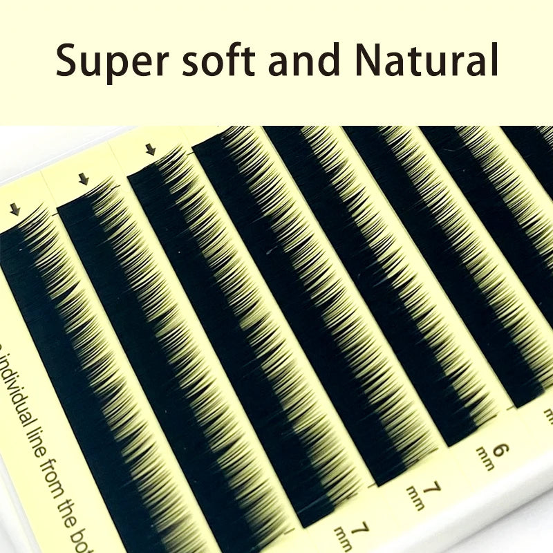 Individual Natural Soft Bottom Eyelash Extensions - J Curl 5-8 Mix Synthetic Mink Lower Lashes for Makeup Application
