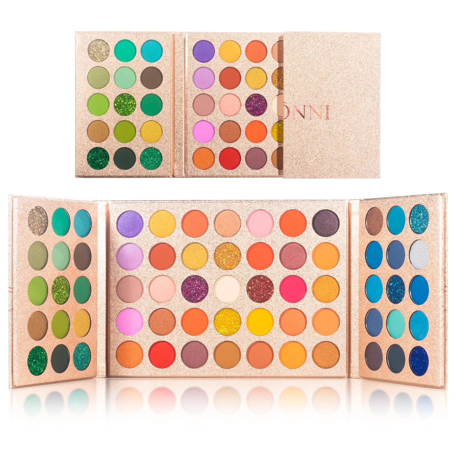 Boutique 65-Color Eye Shadow Palette - Shimmer, Matte, and Sequin Shades for Vibrant Stage Looks