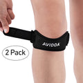 Patella Knee Strap Stabilizing Knee Brace Support Pain Relief Adjustable Band, Pack of 2