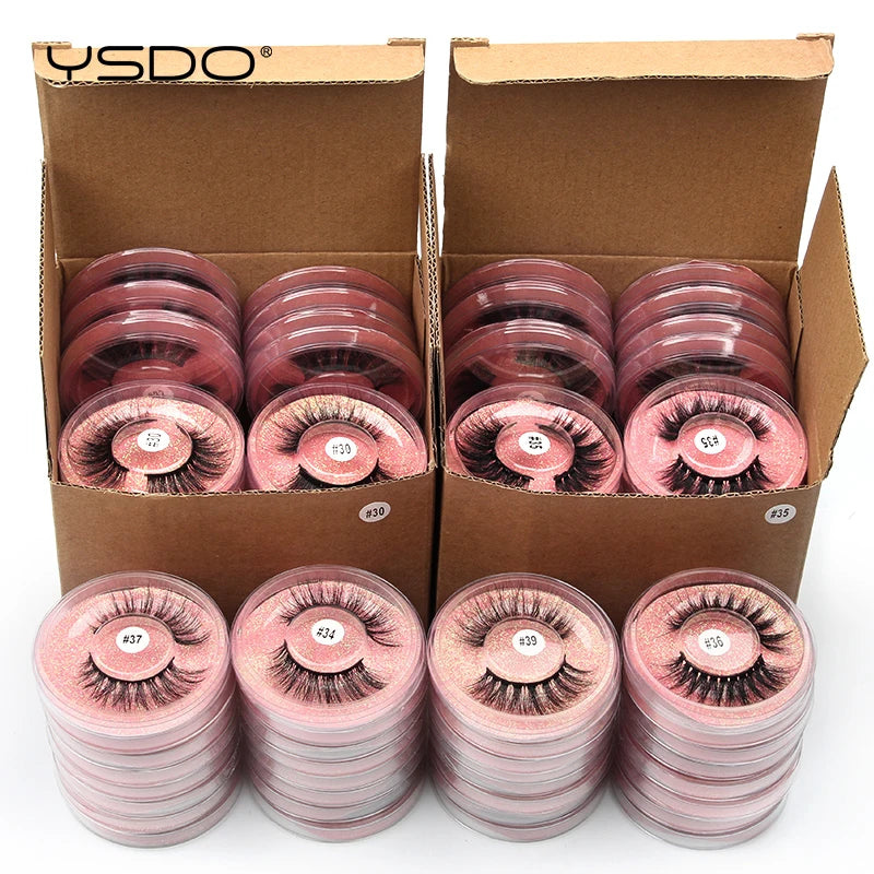 Wholesale 3D Mink Eyelashes Set - Natural Thick False Lashes in Bulk (4/10/20/50/100 PCS)