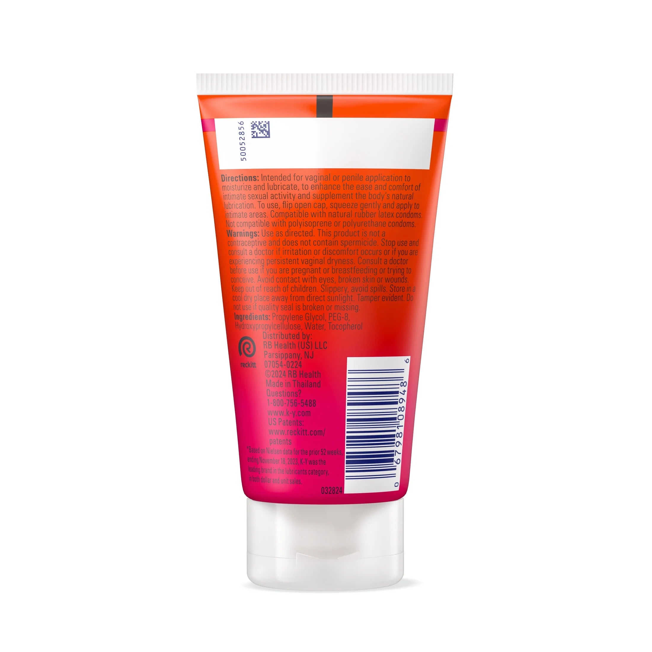 (3 Pack)  Jelly Personal Lubricant, Water Based Lube for Sexual Wellness, Vaginal Moisturizer, 5 Oz