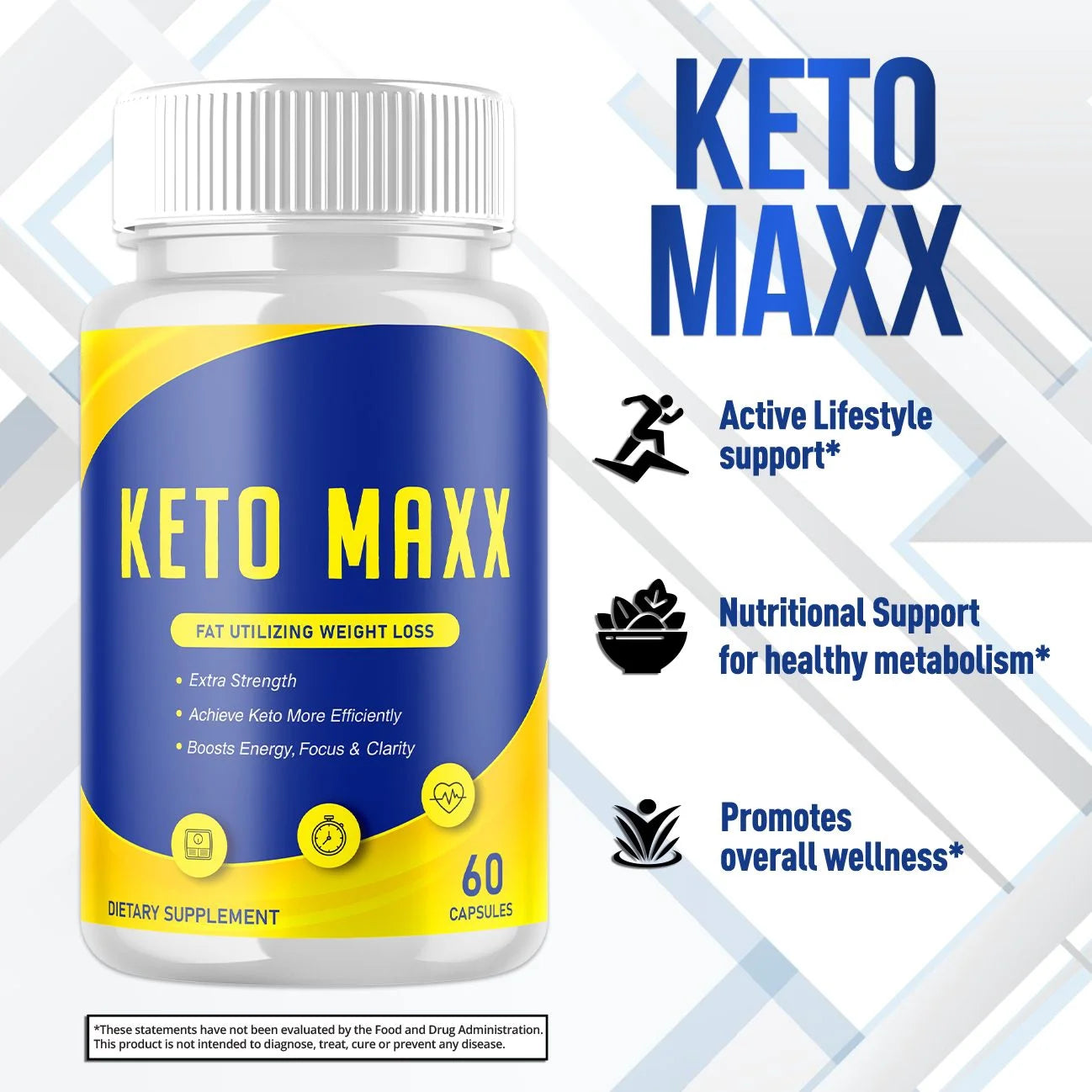 (3 Pack) Keto Maxx - Supplement for Weight Loss - Energy & Focus Boosting Dietary Supplements for Weight Management & Metabolism - Advanced Fat Burn Raspberry Ketones Pills - 180 Capsules