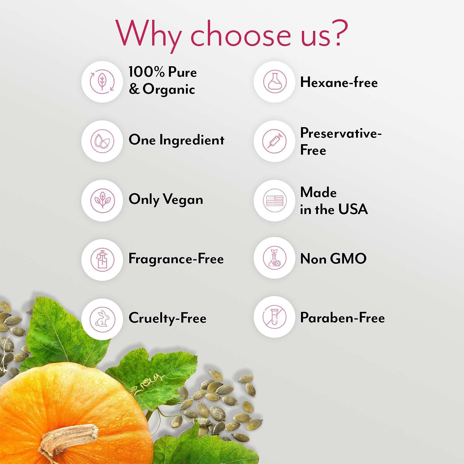 Pumpkin Seed Oil for Hair Growth - 2 Oz 100% Pure Natural Extract for Skin and Nails, Moisturizing Scalp and Dry Skin